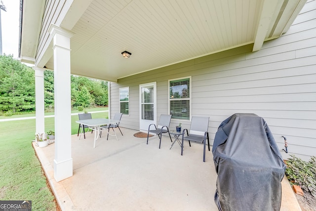 view of patio / terrace with area for grilling