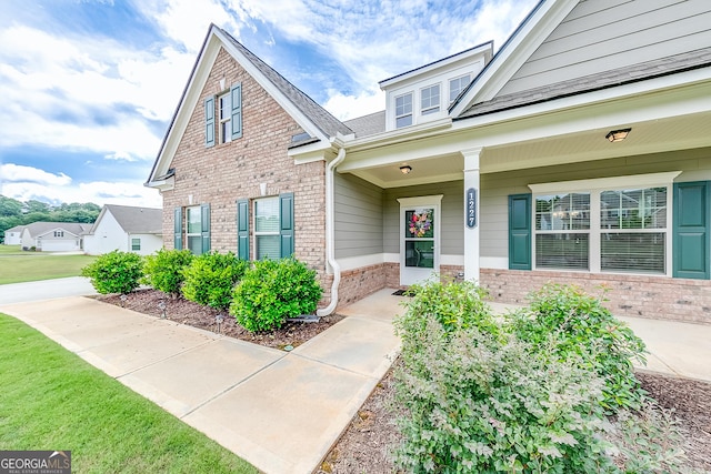 view of front of property with covered porch