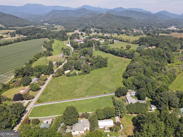 aerial view featuring a mountain view