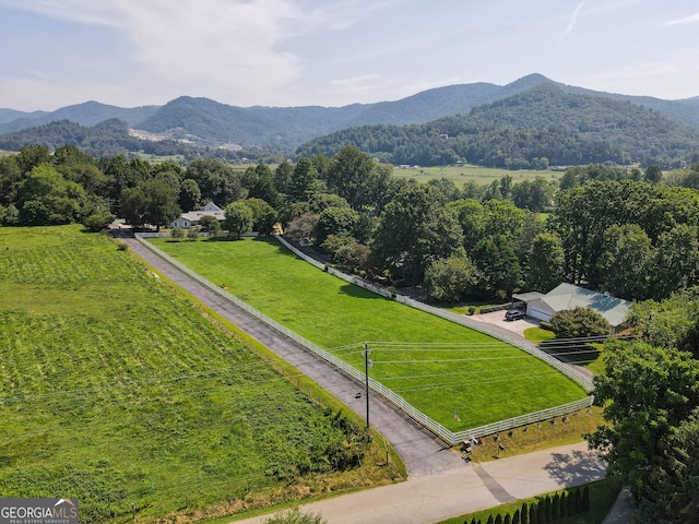 property view of mountains featuring a rural view