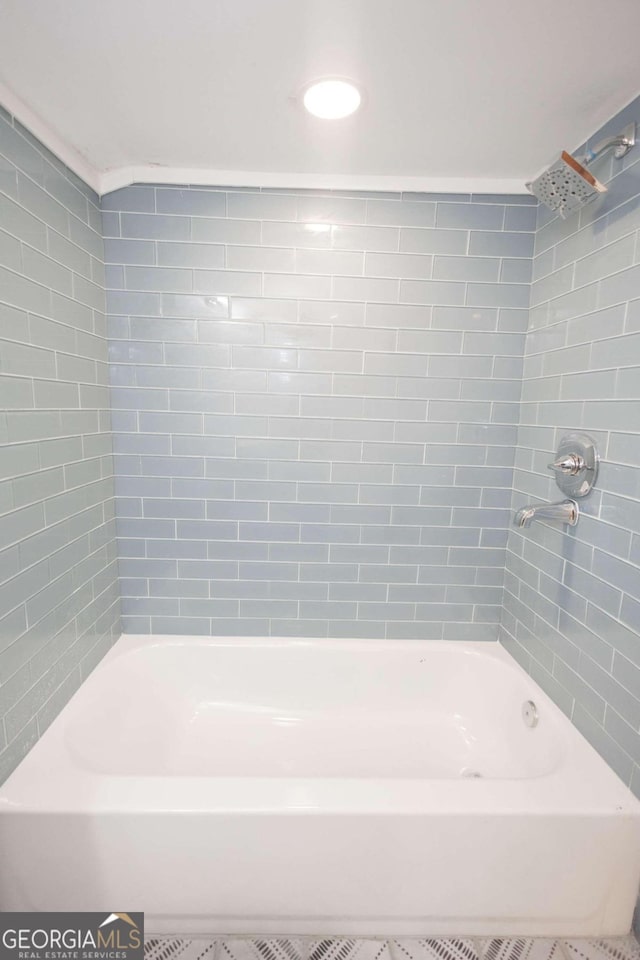 bathroom featuring bathing tub / shower combination