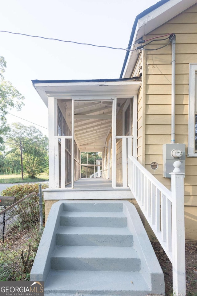 exterior space with fence