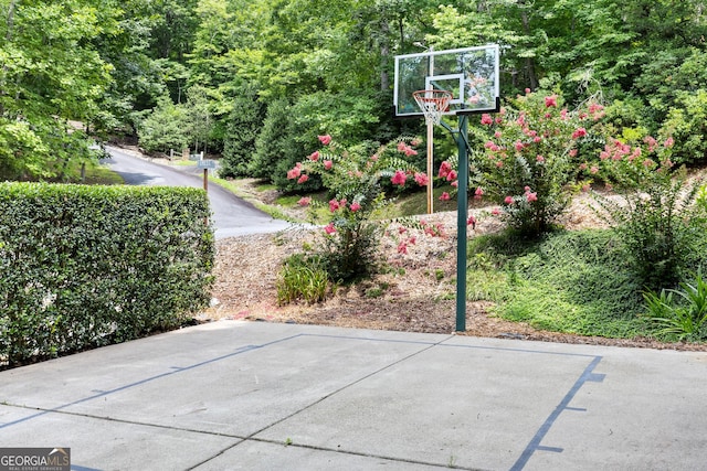 view of sport court