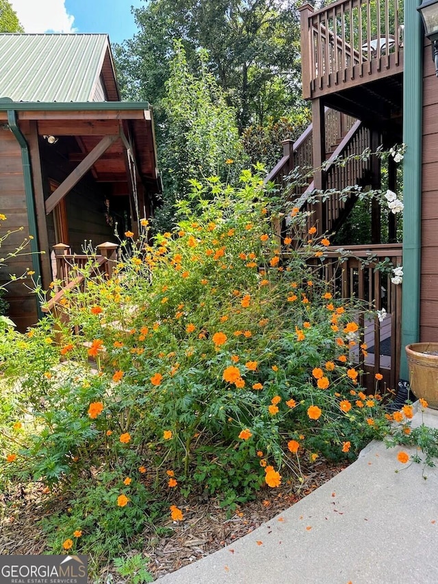 exterior space featuring a deck