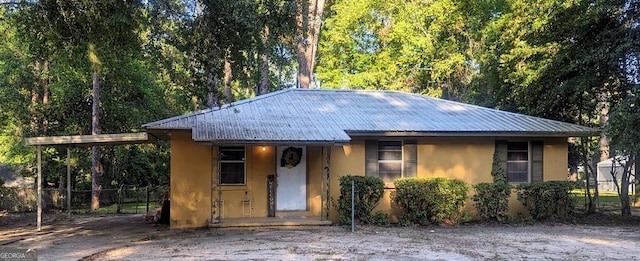 view of front of home