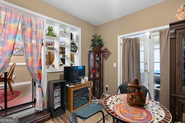 interior space featuring baseboards