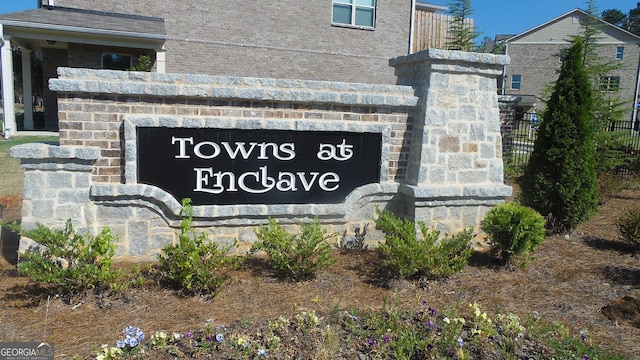 view of community sign