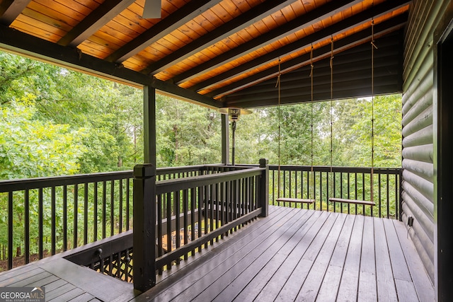 view of wooden terrace