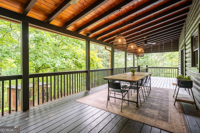 view of wooden terrace