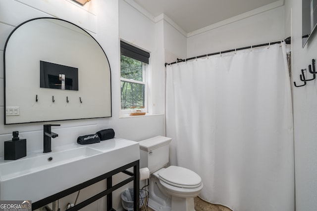 bathroom with toilet and sink