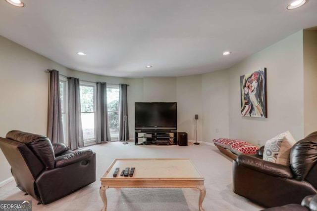 view of carpeted living room