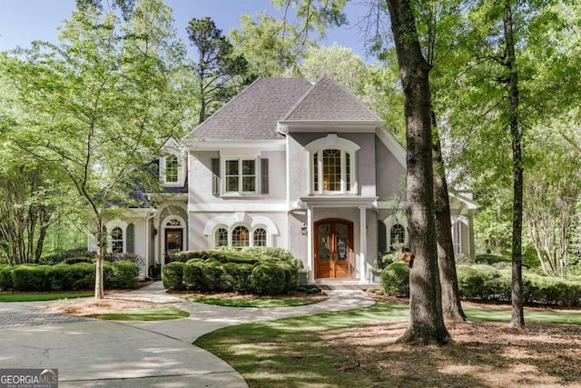 view of french country home