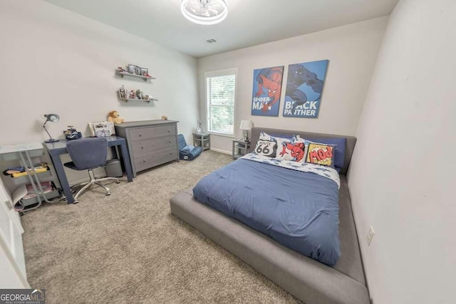 view of carpeted bedroom