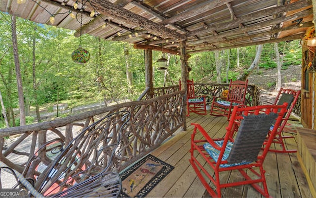 view of wooden terrace