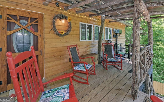 view of wooden deck