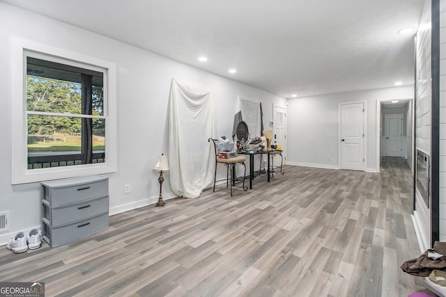 misc room featuring hardwood / wood-style floors