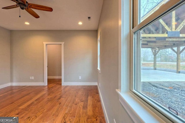 465 Wildflower Rdg, Warne, NC 28909 - spare room with recessed lighting, baseboards, and wood finished floors