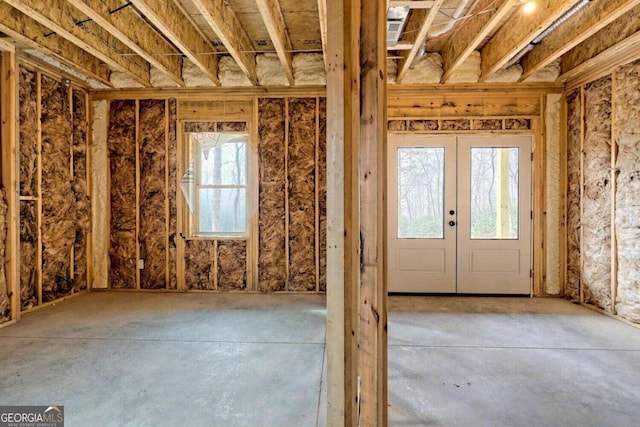 misc room with french doors