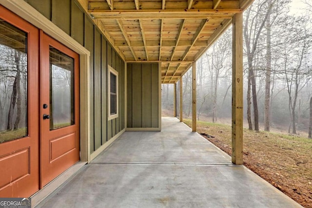 view of patio with french doors