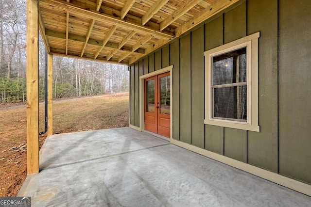 465 Wildflower Rdg, Warne, NC 28909 - view of patio / terrace featuring french doors