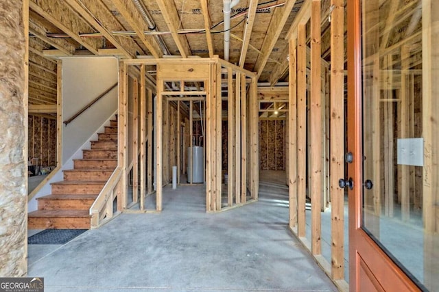 465 Wildflower Rdg, Warne, NC 28909 - interior space featuring stairs and gas water heater