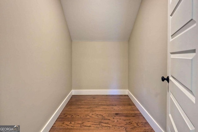 interior space featuring dark wood-type flooring