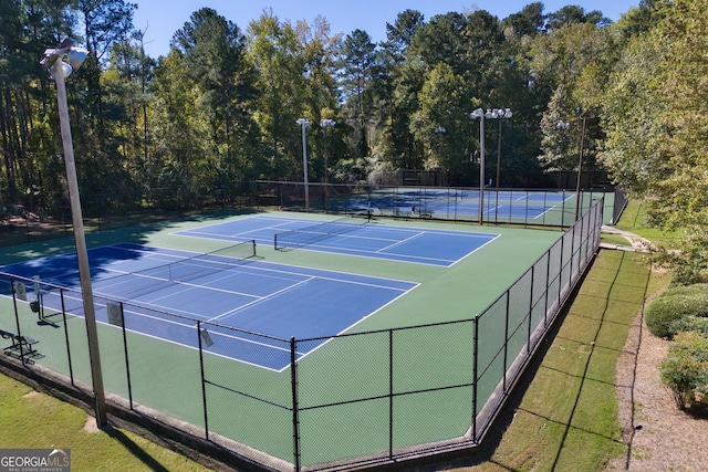 view of sport court