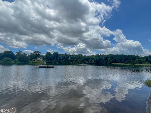 water view with a dock