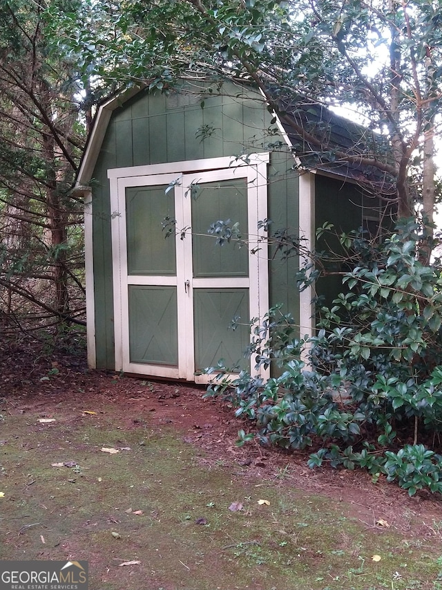 view of shed