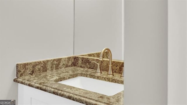 interior details with vanity