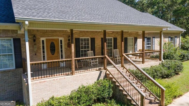 view of front facade featuring a porch