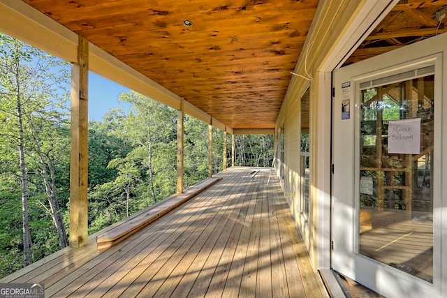 view of wooden terrace