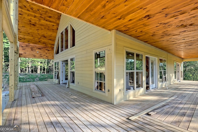 view of wooden deck