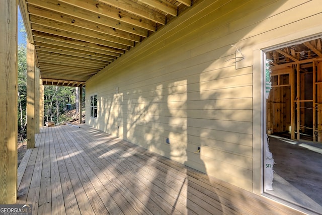 view of wooden deck