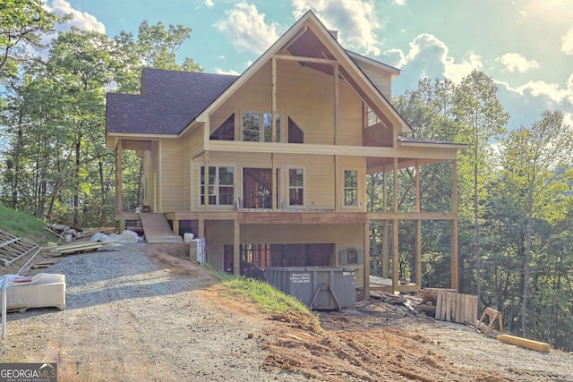 view of rear view of property