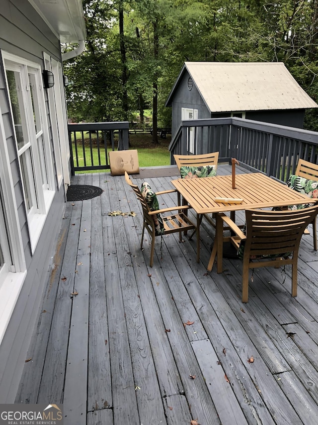 view of wooden terrace