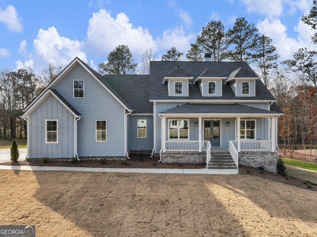 view of front of house featuring covered porch