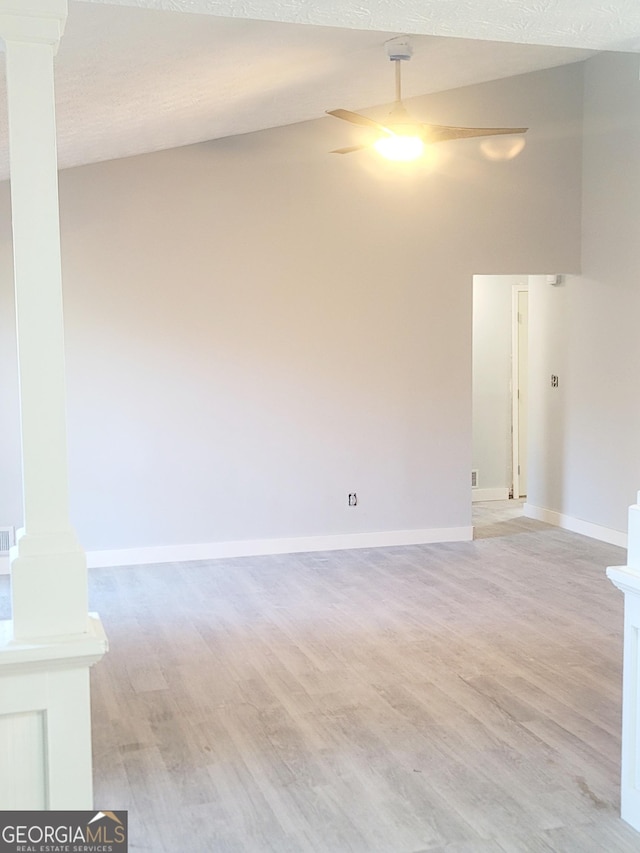 empty room featuring light hardwood / wood-style flooring