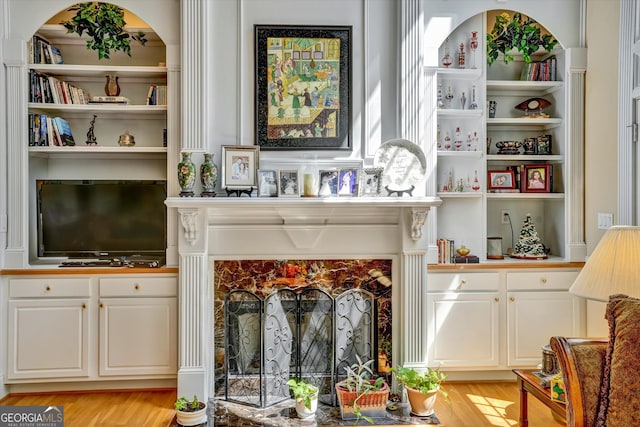 interior space featuring hardwood / wood-style flooring