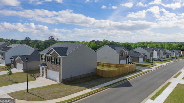 exterior space with a garage