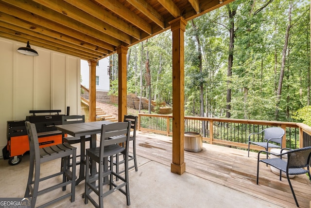 view of wooden terrace