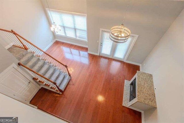 entrance foyer featuring hardwood / wood-style floors