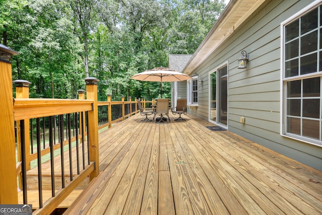 view of wooden terrace