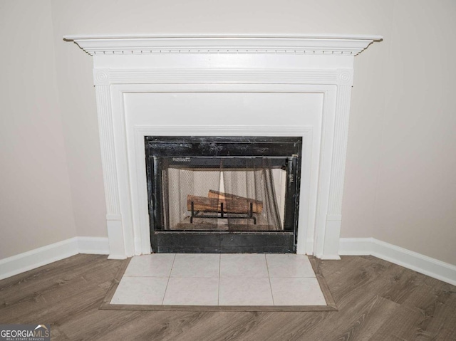 room details with hardwood / wood-style floors