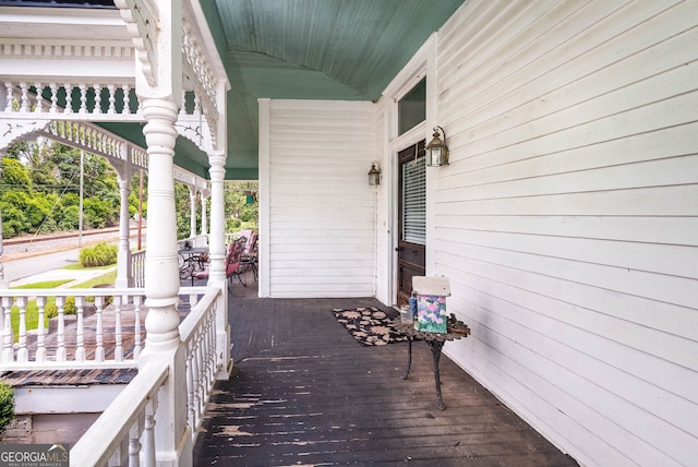 view of wooden terrace