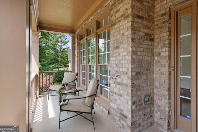 balcony with covered porch