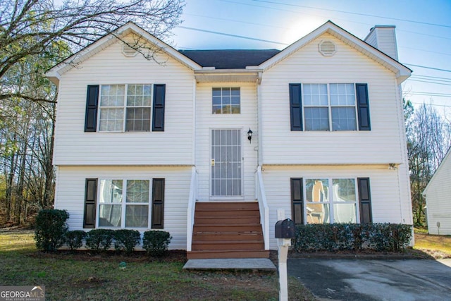 view of split foyer home