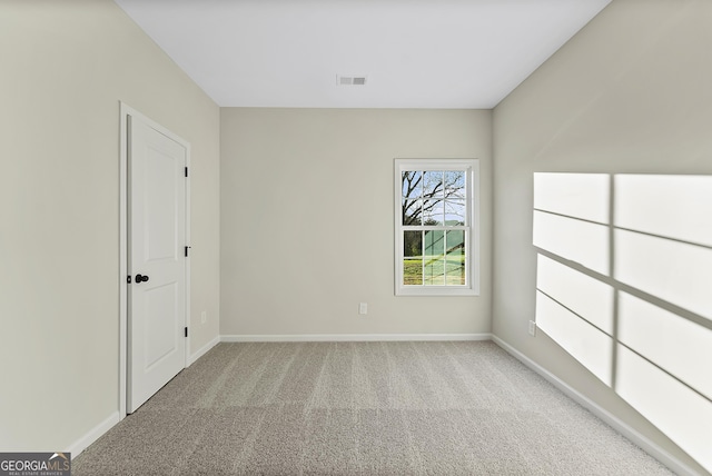 view of carpeted empty room