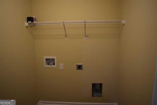 washroom featuring washer hookup and hookup for an electric dryer