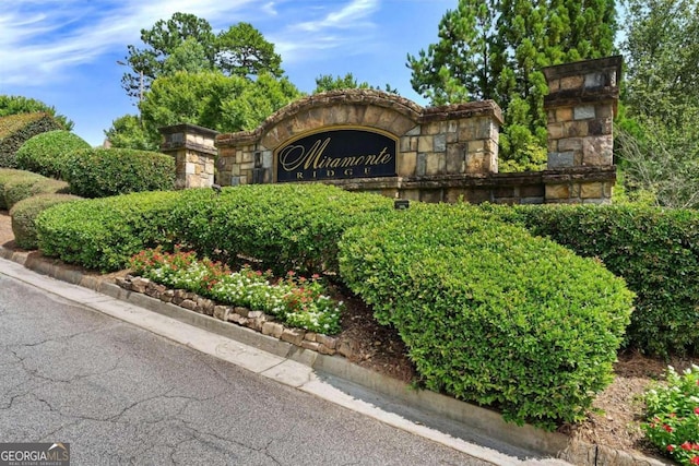 view of community sign